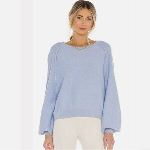 Free People Found My Friend Pullover In Baby Blue Size S